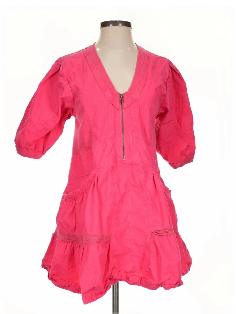 Daily Practice Pink Short Dress with Front Zip